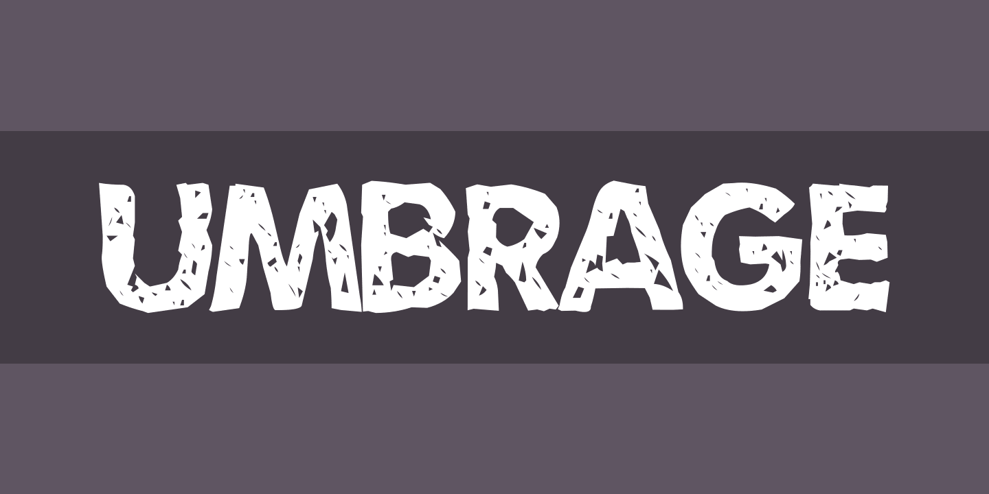 Пример шрифта Umbrage